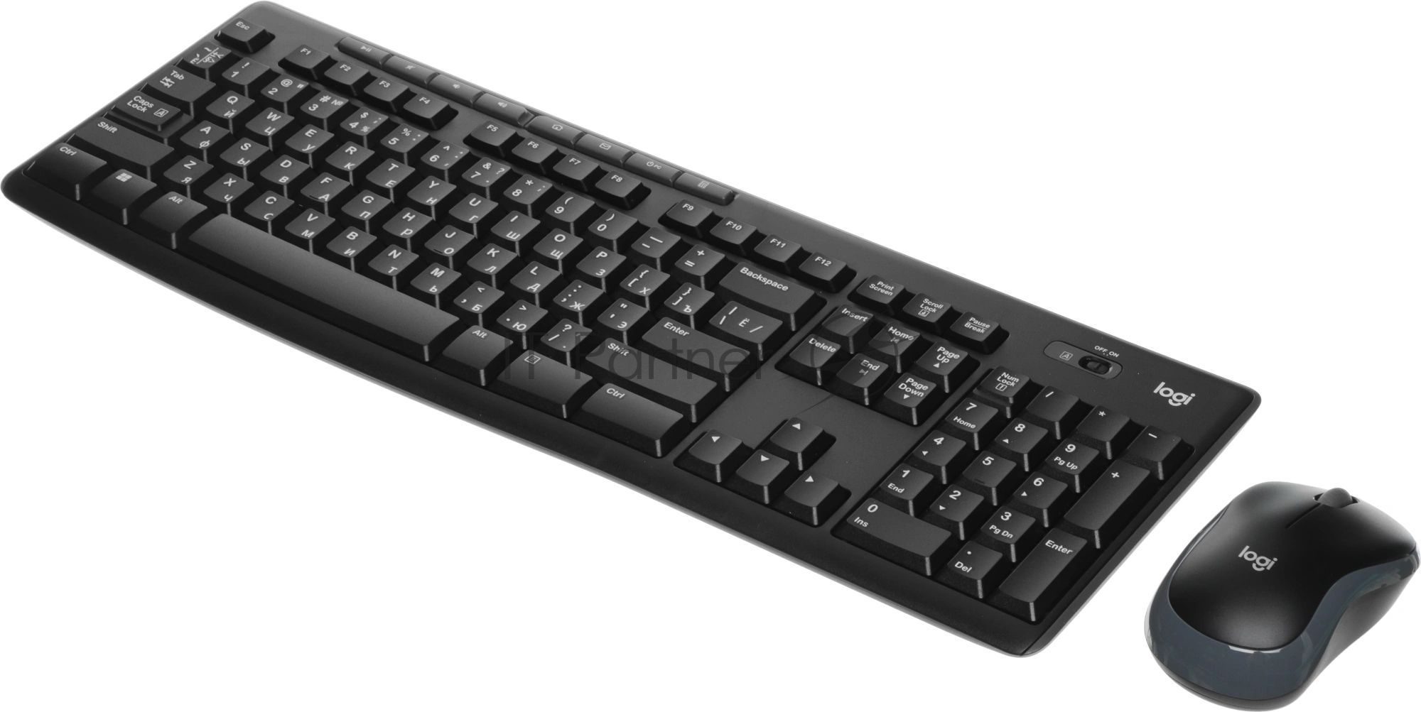 Комплект клавиатура+мышь Logitech MK270 беспроводной, USB, 1000 DPI, чёрный (неоригинальная гравировка)
