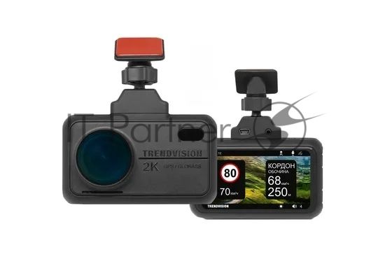 Видеорегистратор TrendVision TDR-721S EVO, 2560x1440, 3", GPS/ГЛОНАСС, Wi-Fi, G-сенсор, датчик движения, GPS-информатор