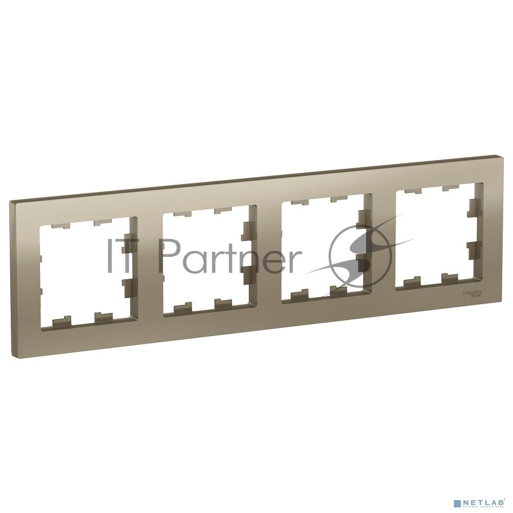 Рамка 4-м AtlasDesign универс. шампань SchE ATN000504