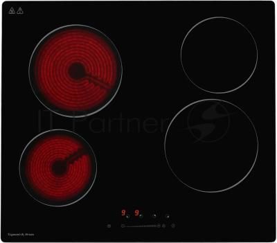 Электрическая варочная панель Zigmund & Shtain CN 42.6 B Hi-Light, независимая, черный