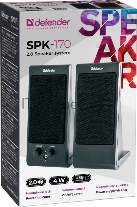 Акустическая система Defender 4W черный SPK-170
