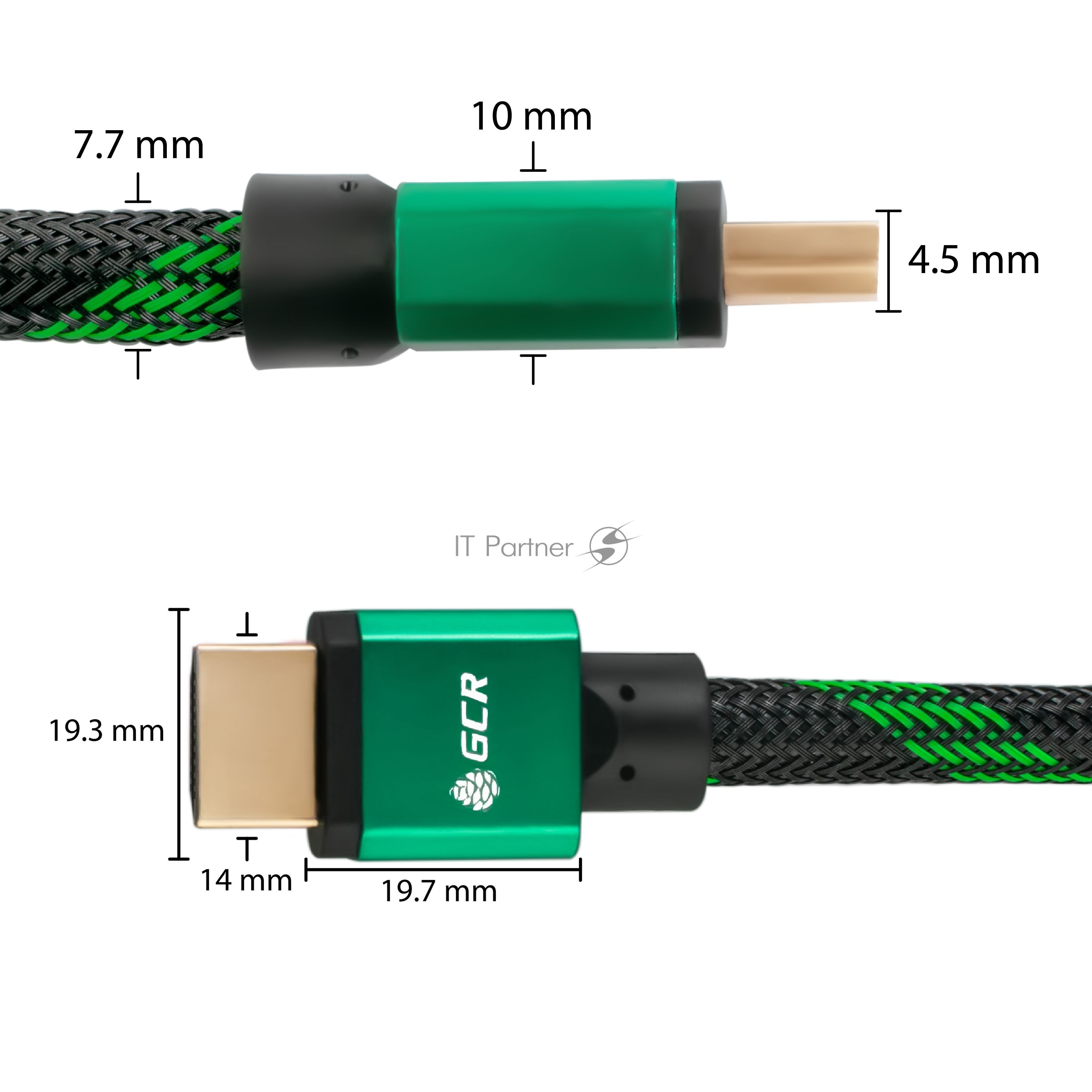 Greenconnect Кабель 2.0m HDMI версия 2.0, HDR 4:2:2, Ultra HD, 4K 60 fps 60Hz/5K*30Hz, 3D, AUDIO, 18.0 Гбит/с, 28/28 AWG, OD7.3mm, тройной экран, BICOLOR нейлон, AL корпус зеленый, GCR-51486 Greenconnect Кабель 2.0m HDMI версия 2.0, HDR 4:2:2, Ultra HD, 4