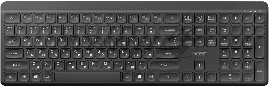 Клавиатура Acer OKR501 черный USB беспроводная Multimedia (ZL.KBD11.00N)