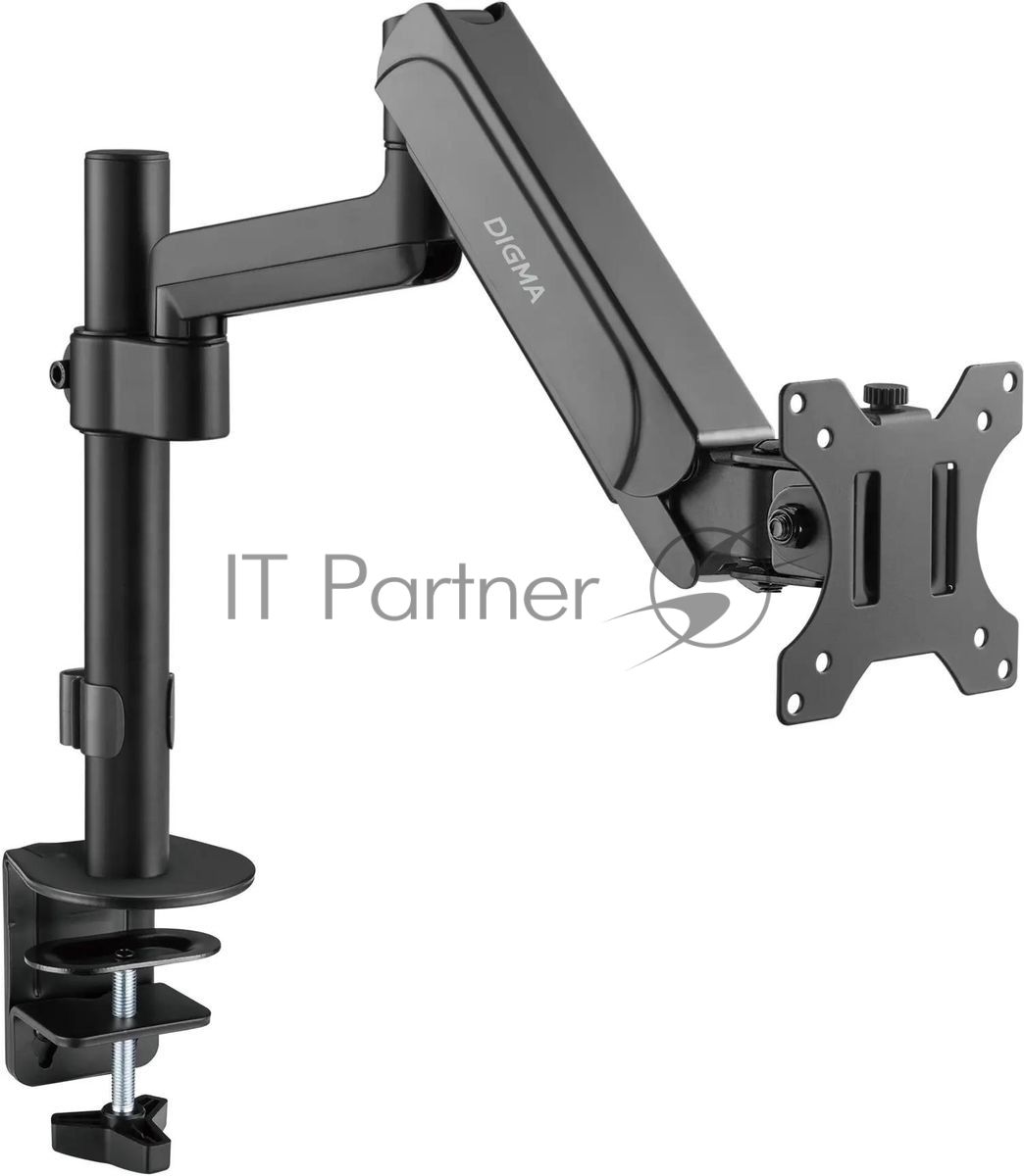 Кронштейн для мониторов ЖК Digma D-MM201 черный 17"-32" макс.9кг крепление к столешнице поворот и наклон