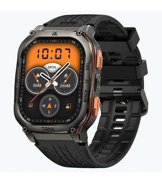 Умные часы KOSPET Tank M3 Ultra, 1.96" AMOLED, Bluetooth 5.0, GPS, IP69K, черный