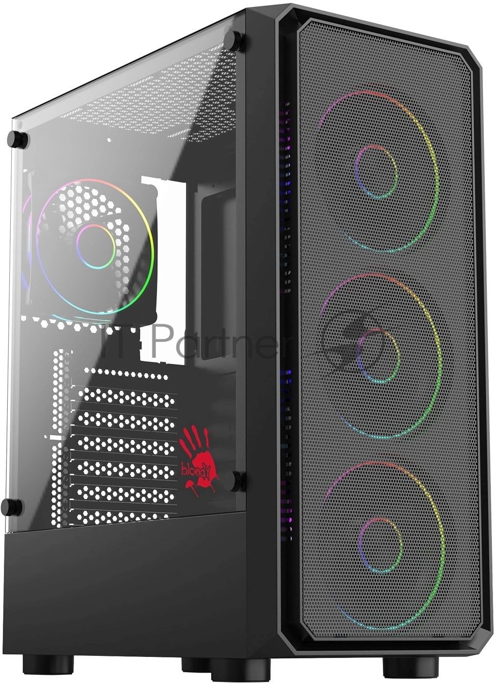 Корпус Bloody CC-126-BK, Midi-Tower, чёрный