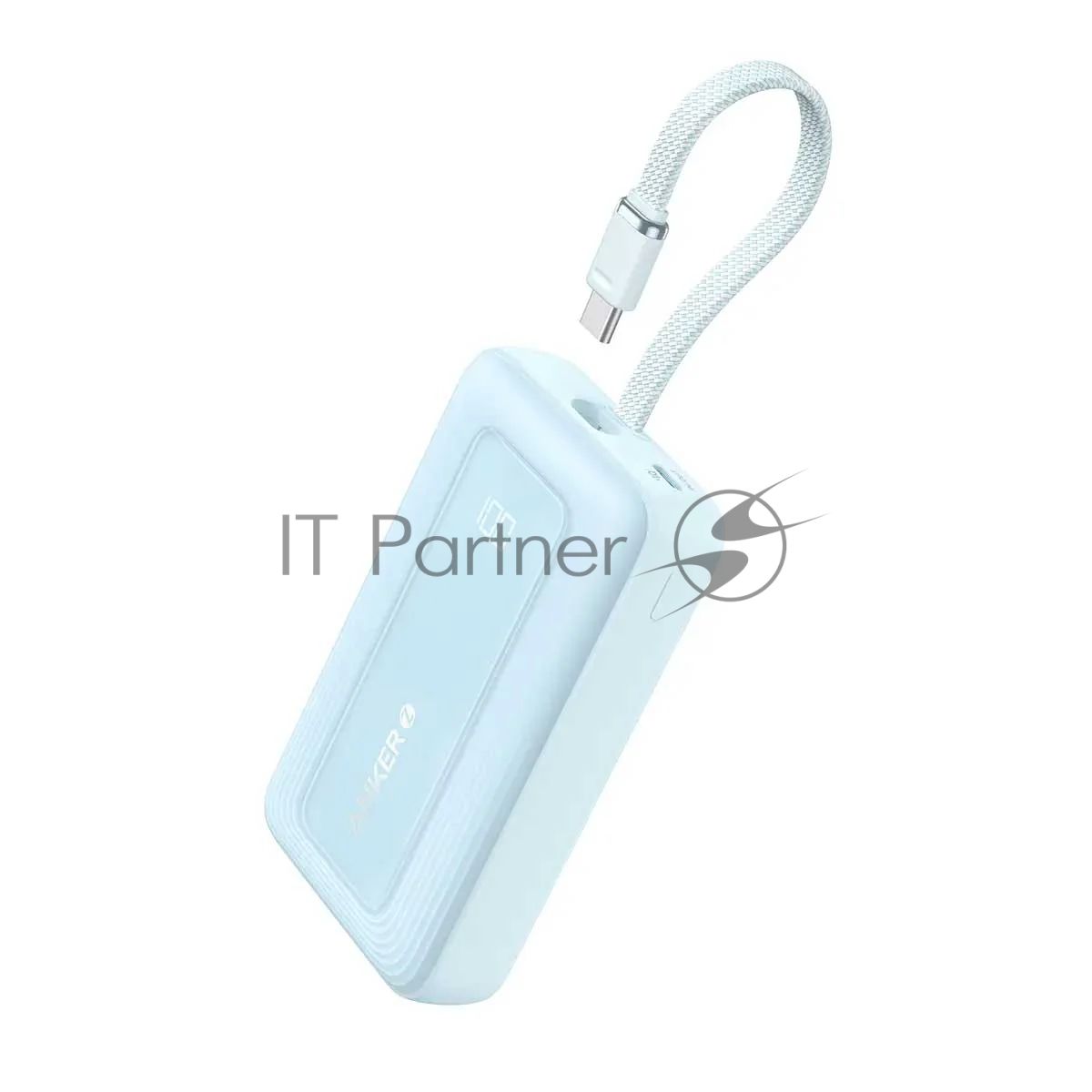 Портативный аккумулятор Anker Power Bank 10K, 30W, Built-In USB-C Cable Blue