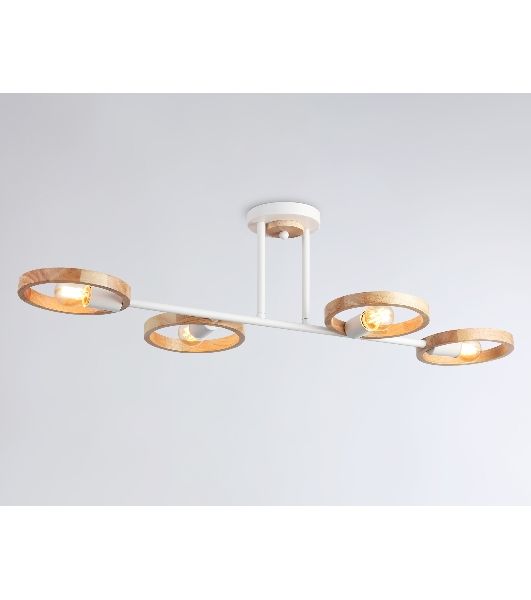 Светильник Ambrella light TR8247/4 WH/LWD белый/светлое дерево E27/4 max 40W 840*360*220