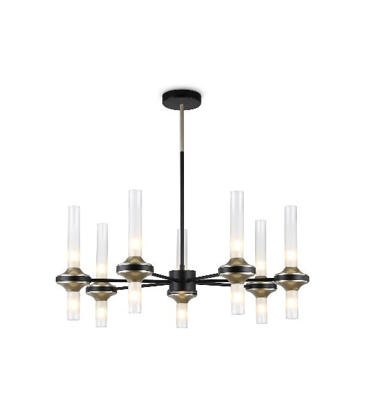 Люстра Ambrella light LH55353/14 BK/CGD/CL черный/золото/прозрачный G9/14 max 30W D750*690
