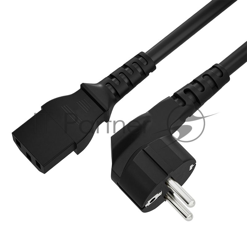 Кабель питания 4PH черный 2.0m, евровилка угловая Schuko - С13, 3*1,0mm, 4PH-R90419