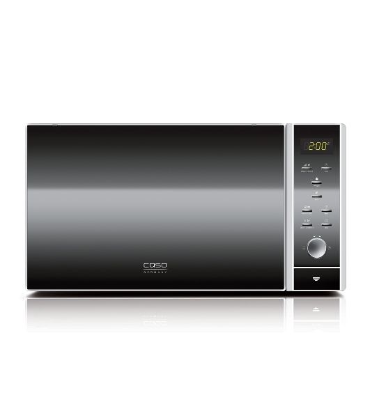 Микроволновая печь CASO MG 25 Ceramic Menu серебристый/черный, 25 л, 900 Вт, переключатели - кнопки, поворотный механизм