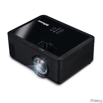 Проектор INFOCUS IN134ST DLP, 4000 ANSI Lm, XGA (1024x768), 28500:1, 0.626:1, 3.5мм in, Composite video, VGA, HDMI 1.4a x3 (поддержка 3D), USB-A (для SimpleShare и др.), лампа 15000ч.(ECO mode), 3.5мм out, Monitor out (VGA), RS232, RJ45, 21дБ, 3,2 кг