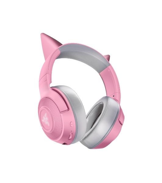 Беспроводные наушники Razer Kraken Kitty V2 BT Quartz Edition розовый, охватывающие, Bluetooth, RGB-подсветка (ушки), до 40 ч