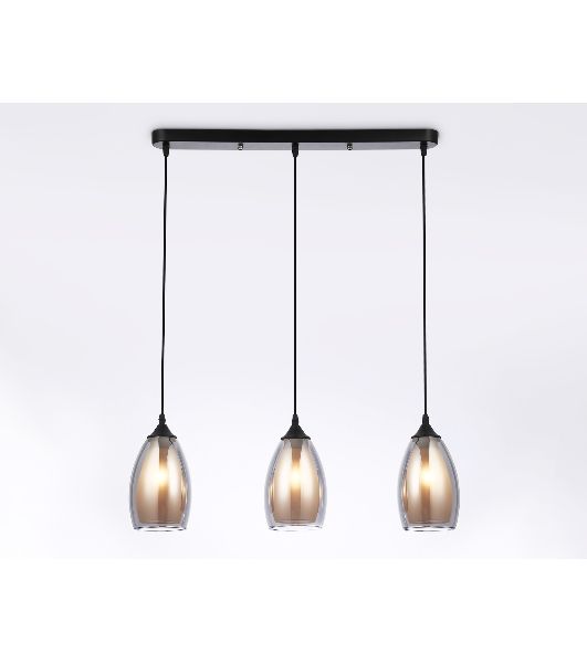 Светильник Ambrella light TR3537/3 BK/SM/FR черный/дымчатый/белый матовый E27/3 max 40W 640*120*820