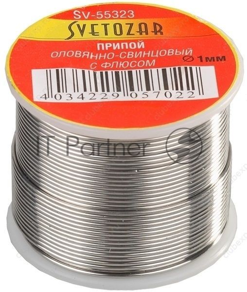 Припой СВЕТОЗАР SV-55325-100  оловянно-свинцовый 30% sn / 70% pb 100гр