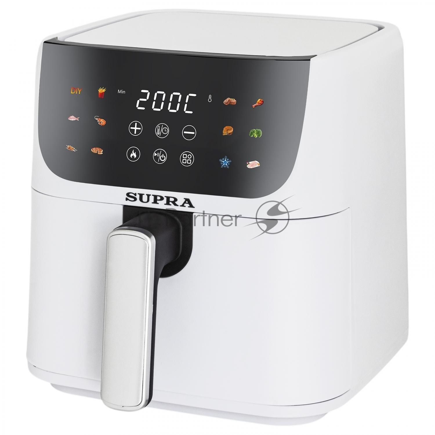 Аэрогриль Supra GS-7630 белый, 1500 Вт, 4,5 л, электронное, 12 программ