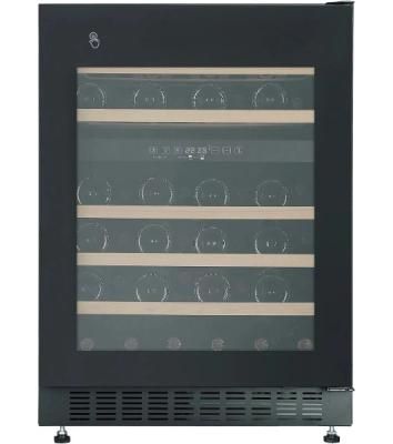 Винный шкаф встраиваемый Hyundai HBWC 0862 DUT 1-нокамерн. черный