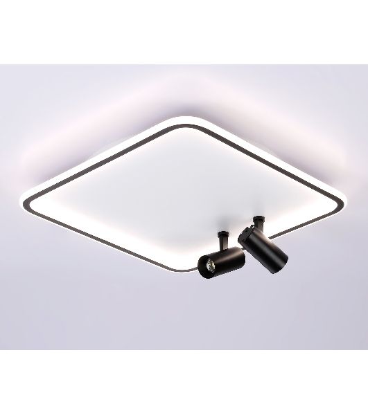 Светильник Ambrella light FL5115/1+2 WH/BK белый/черный 97W 3000K-6400K 480*480*130 (ПДУ ИК)
