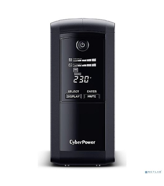 Источник бесперебойного питания CyberPower VP1000ELCD/1000 ВА/550 Вт/USB/RS-232/RJ-11/RJ-45/4 х CEE 7 (евророзетка)