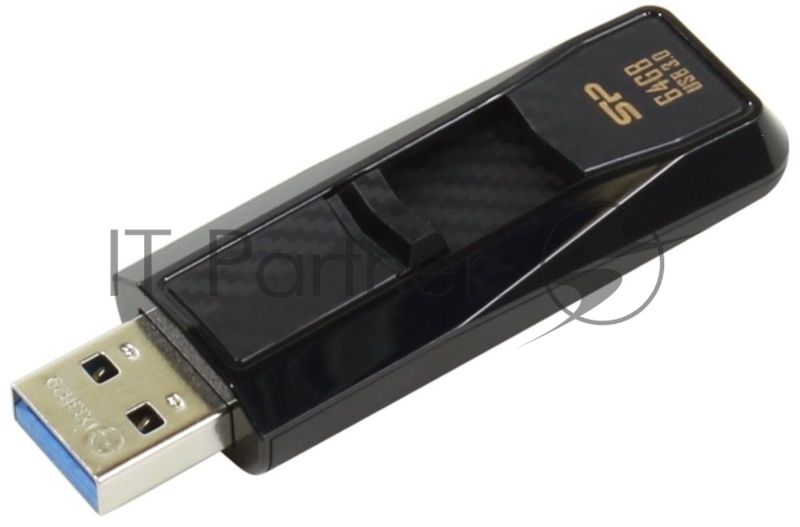 Флешка USB R/W 64Gb Silicon Power Blaze B50, USB 3.0, черный