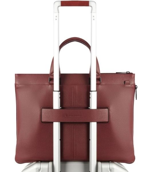 Деловая сумка мужская Piquadro Russel CA4021W137/CU с отделением для ноутбука 15.6" красное дерево натур.кожа