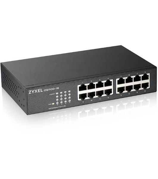 Коммутатор Zyxel GS1100-16-EU0103F 16G неуправляемый