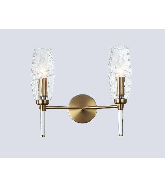 Настенный светильник Ambrella light LH55206/2 BS/CL латунь/прозрачный E14*2 max 40W 330*170*280
