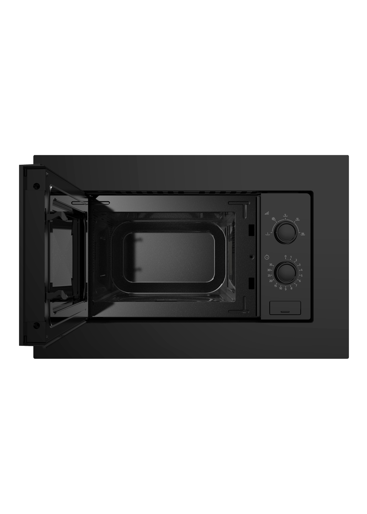 Встраиваемая микроволновая печь Beko BMOB20102CB черный, 20 л, 700 Вт, переключатели - кнопки, поворотный механизм