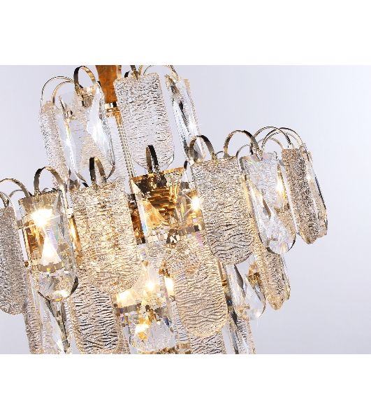 Светильник Ambrella light TR5231/9 SGD/CL/FR золото/прозрачный/белый матовый E27*9 max 40W D500*530