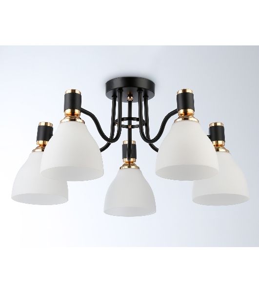Светильник Ambrella light TR303307/5 BK/GD/FR черный/золото/белый матовый E27*5 max 60W D600*270
