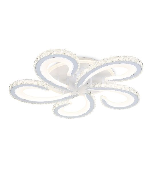 Потолочный светодиодный светильник Ambrella light FA1703/5 WH/CH белый/хром 149W 3000K-6400K 540*540*90 (ПДУ РАДИО 2.4G)