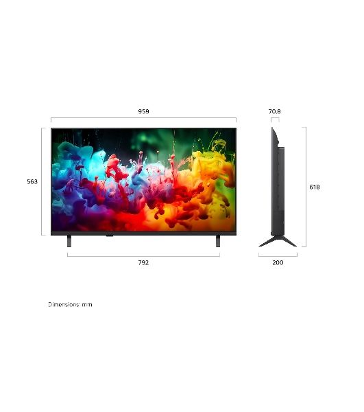 Телевизор LG 43" 43QNED70B6C.ARUG черный MiniLED UHD 60Hz WebOS