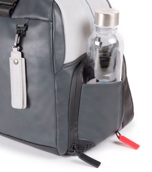 Сумка дорожная Piquadro Urban BV4447UB00/GRN серый/черный натур.кожа