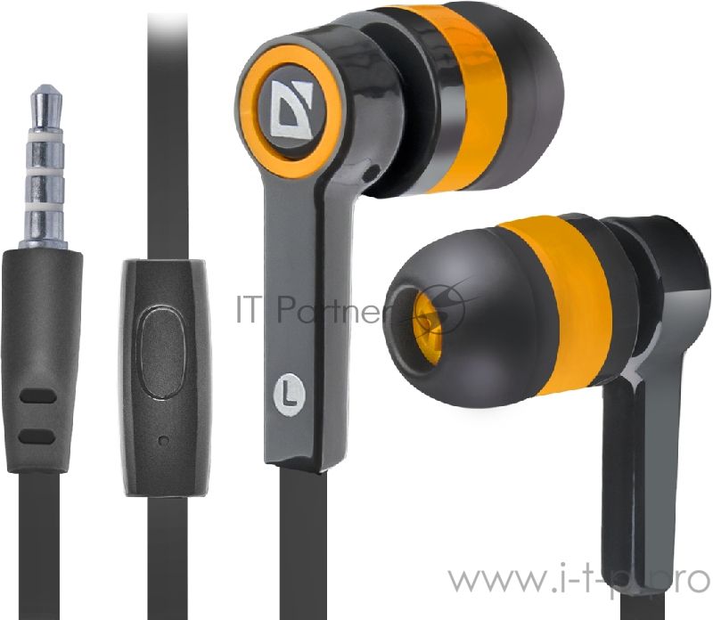 Наушники Defender Pulse 420 черный/оранжевый