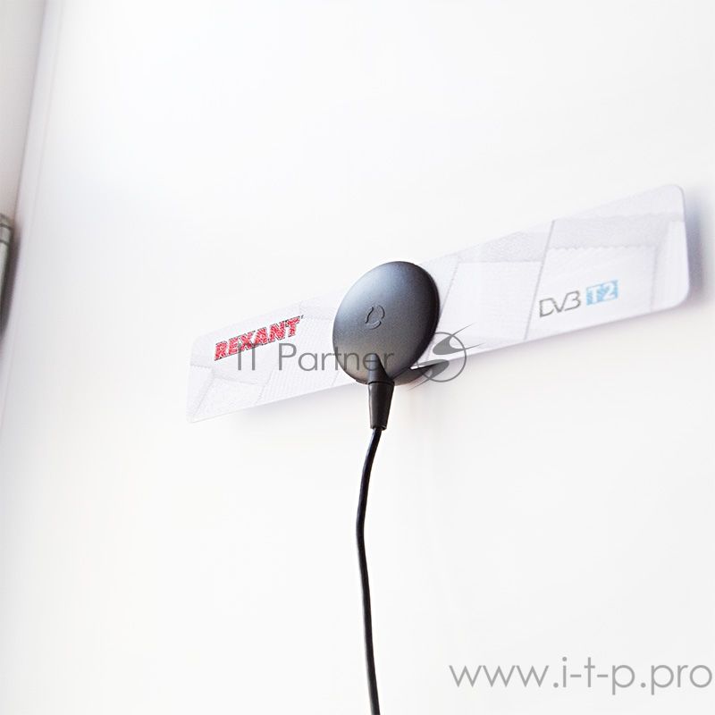 ТВ антенна комнатная Rexant "Активная" для цифрового телевидения DVB-T2 на присоске, RX-257