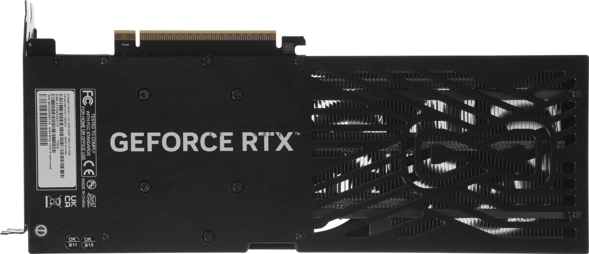 Видеокарта Palit GeForce RTX 5060 Ti Infinity 3 OC, 16 GB GDDR7, 128 bit, 3xDisplayPort, HDMI, GPU 2407 MHz