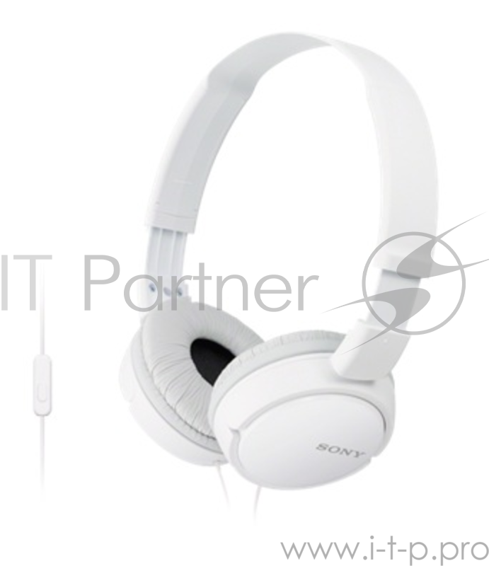 Гарнитура мониторы Sony MDRZX110APW.CE7 1.2м белый проводные (оголовье)