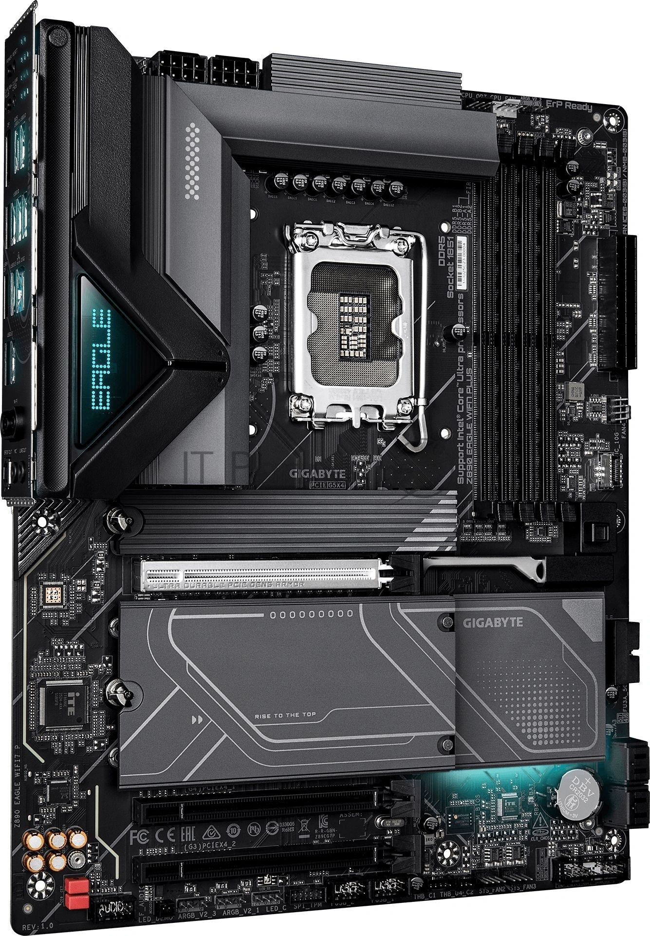 Материнская плата Gigabyte Z890 EAGLE WIFI7 PLUS, LGA1851, Intel Z890, 4xDDR5, 4xSATA, 4xM.2, 1xPCIe 5.0 x16, 2xPCIe 4.0 x4, 1xDisplayPort, 1xUSB4 Type-C, 1x 2.5Gb LAN, 2xUSB 3.2 Gen2, 3xUSB 3.2 Gen1, 4xUSB 2.0, 2x3.5 мм, 7.1, ATX