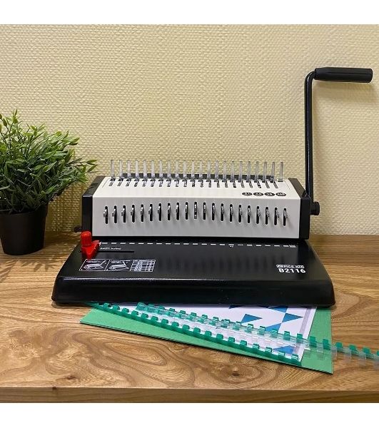 Переплетчик Office Kit B2116 A4/перф.13л.сшив/макс.450л./пластик.пруж. (4.5-45мм)