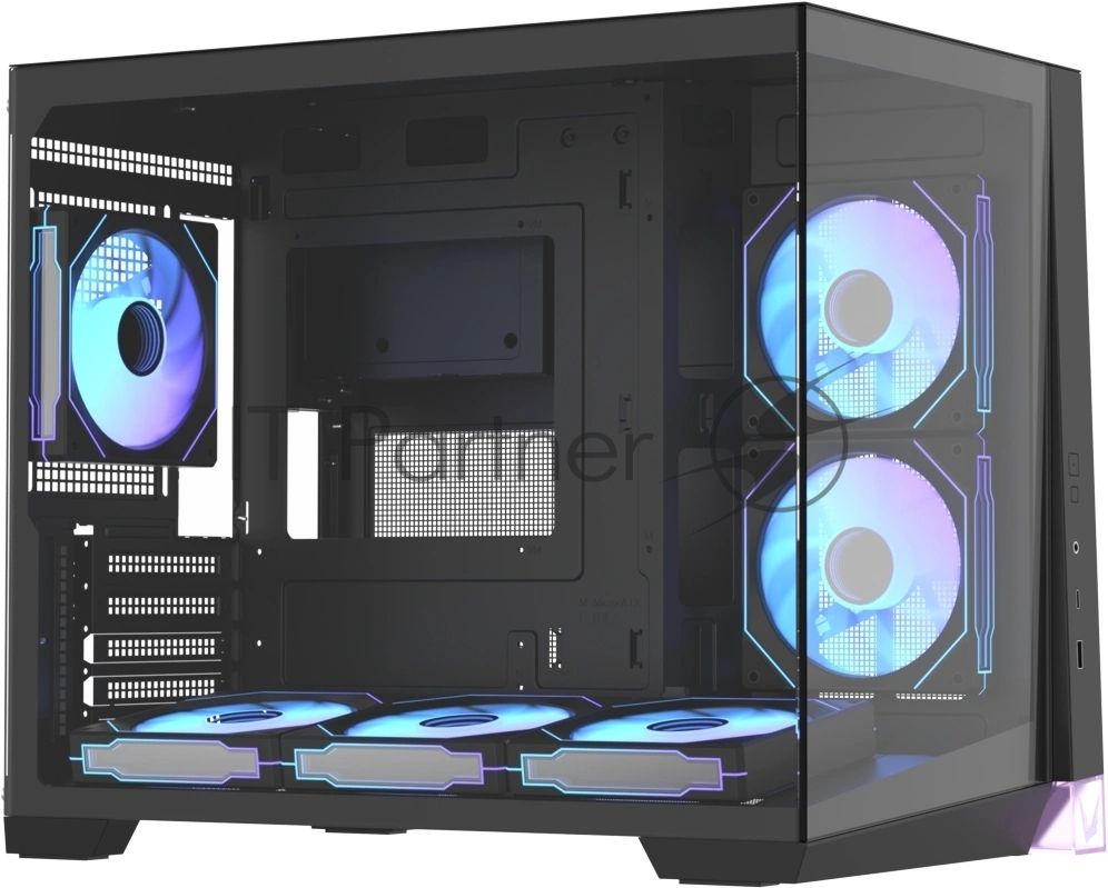 Корпус Formula Crystal Z4M черный без БП mATX 9x120mm 1xUSB3.0 audio bott PSU