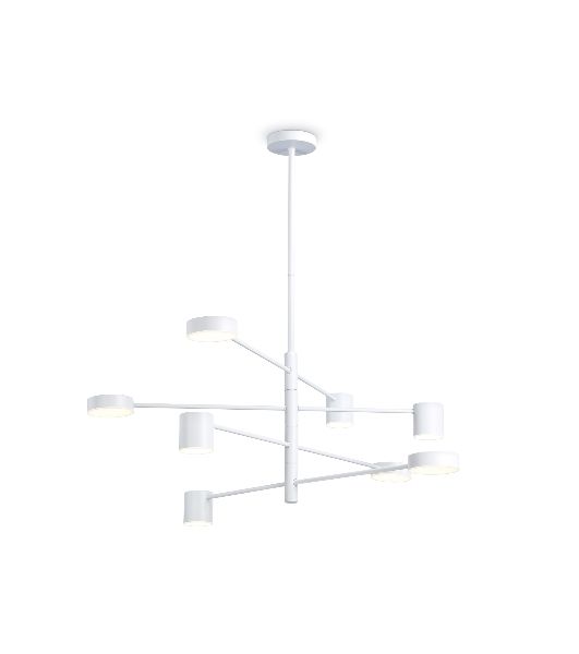 Подвесной светодиодный светильник Ambrella light FL51688/8 WH белый 3000K/4200K/6400K 48W D900*1000 (Без ПДУ)