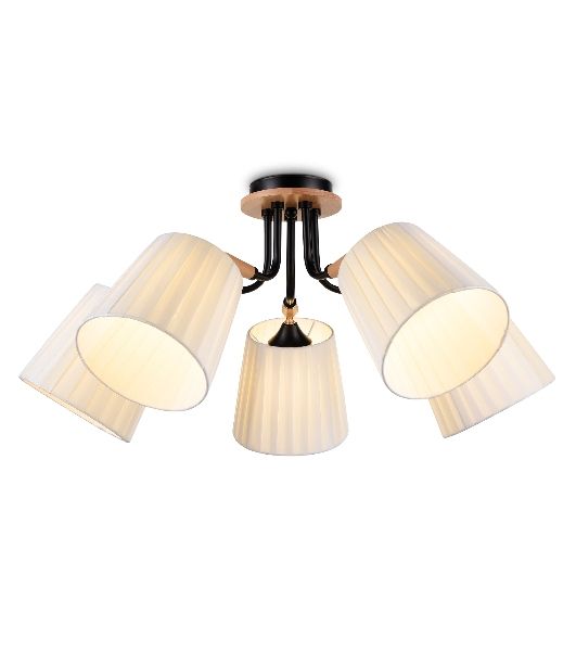 Светильник Ambrella light TR4733/5 BK/LWD черный/светлое дерево E27/5 max 40W D610*270