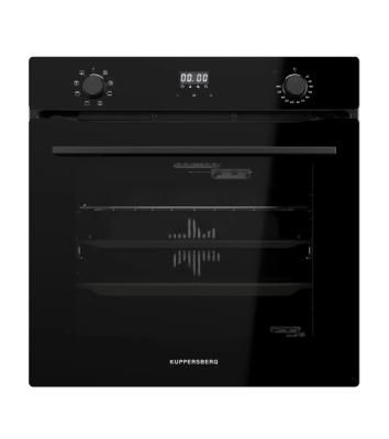 Духовой шкаф Kuppersberg, High-Tech, 72 л, поворотное/сенсорное управление, дисплей, таймер, 7 режимов, макс. температура 300 градусов, телескопические направляющие (на 1 уровень), доводчик двери, цвет черный, цвет фурнитуры черный