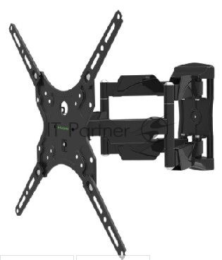 Кронштейн Tuarex OLIMP-405 black, настенный для TV 15"-55", поворот 120, наклон +3-10, от стены 50-386мм, макс 30кг, VESA 400x400