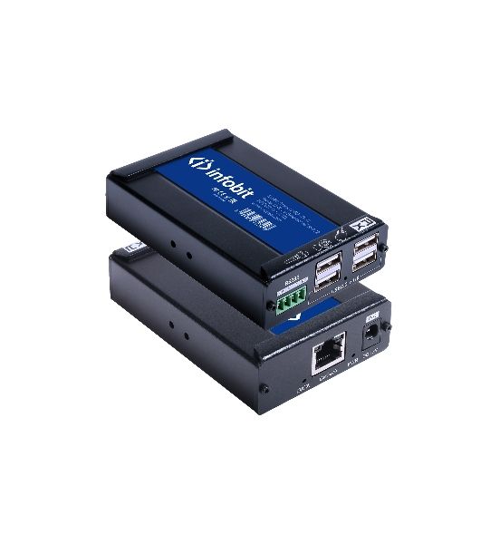 Удлинитель USB Infobit [iTrans USB2-TR80], до 80 м, с блоком питания 12В 1А 12Вт. Поддерживает RS232.