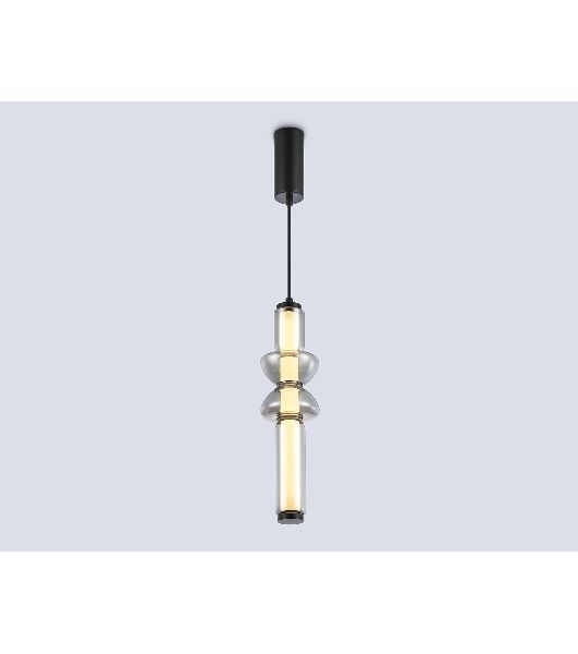 Подвесной светодиодный светильник Ambrella light LH11021 BK/SM черный/дымчатый 17W 3000K D120*435