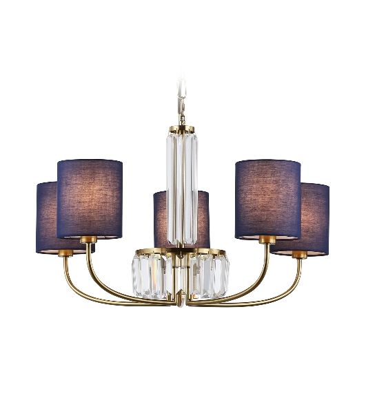 Люстра Ambrella light LH71271/5 BS/DB латунь/темно синий E14/5 max 40W D650*840