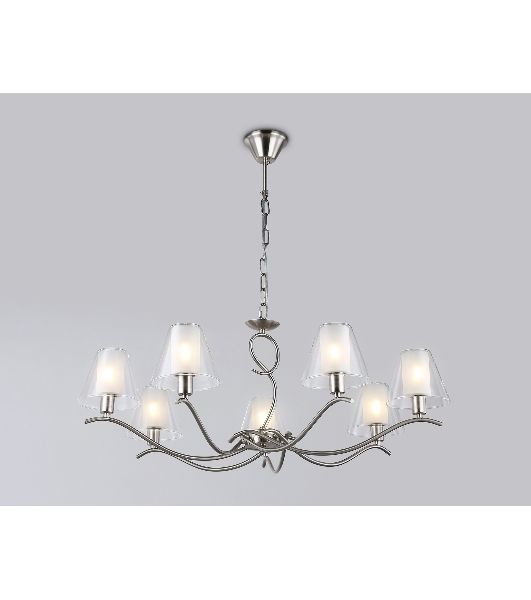 Люстра Ambrella light LH57083/7 SN/FR никель/белый матовый E14/7 max 40W D840*790