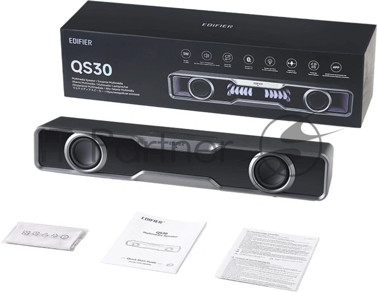 Колонки Edifier QS30 1.0 черный 5Вт BT