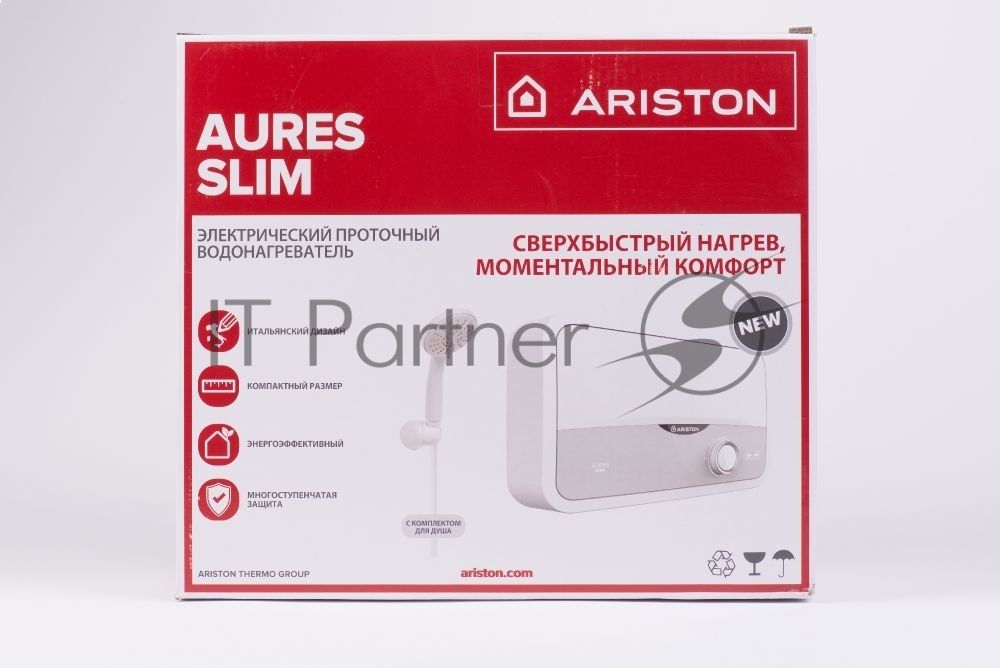Водонагреватель Ariston Aures S 3.5 SH PL 3.5кВт электрический настенный/серебристый